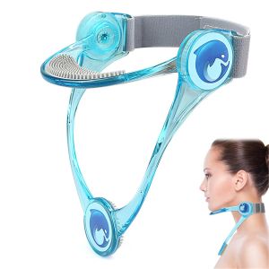 Neck Brace Neck Collar wtih 360 ° Adjustable Soft Chin Support Cervical Collar for Forward Head Posture Correction and Cervical Spine Support Neck Brace for Neck Pain and Support (Blue)