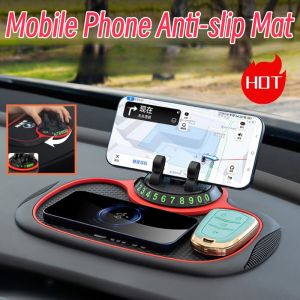 360 Rotating Mobile Phone Anti-Slip Mat Holder For Car Navigator Temporary Parking Card 中控台手机支架防滑垫