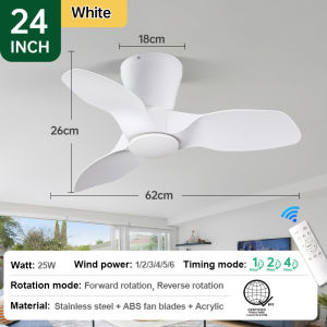 GOGEOUS NEW Nordic ceiling fan big size ceilings fan with remote 42/52Inch ceiling fan heavy duty Silent DC Motor ceiling fan 5 blades big ceiling fan with light for living room kitchen dining bedroom