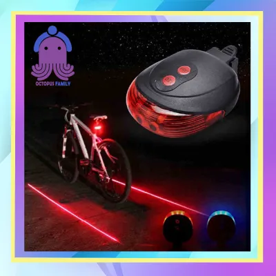 V2 Lampu Sepeda Laser Bicycle Laser Strobe TaillightLED Lampu LED Sepeda Model Laser