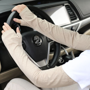 Tay áo bằng lụa mát ổng tay chống nắng mùa hè cho nam nữ mỏng lái xe đạp chạy găng tay lỏng lẻo