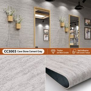 IFFINE 40cm3m Wall Sticker Self-Adhesive Thickened 3D Wall Panel PVC Soft Ceramic Foam Wallpaper Living Room TV Background Wall