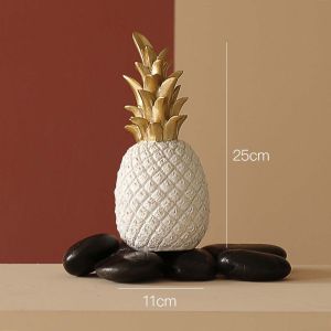 YOUSHI TOP 1 cái Hiện đại 3 màu Văn phòng Sang trọng Nhựa Quả dứa Nhà Trang trí bàn làm việc tại nhà Đồ trang trí bàn Trang trí Đồ trang trí