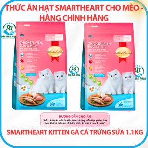 Thức Ăn Cho Mèo Con Hạt Smartheart Kitten Gà Cá Trứng Sữa 1.1Kg hỗ trợ tiêu hóa lông mượt nc