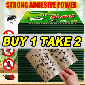 【BUY 1 TAKE 2】Fly Catcher Sticky Fly Paper Eliminate Flies Insect Bug Glue Paper Catcher Trap  Fly Traps Fly Glue Board Flies Trap Catcher Bugs Insects Catcher Board For Fruit Flies Kitchen Glue Fly Trap