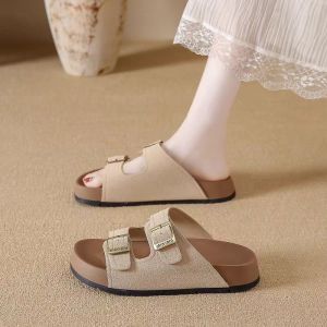 Free Shipping Thick-Soled One-Strap Sandals For Women Perfect For Summer Wear 2026 New Style Comfortable And Stylish Beach Sandals