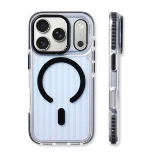 Transparent Corrugated c Phone Case For iPhone 18Pro 17Pro 17 Pro Max For Magsafe Wireless Charge Shockproof Phone Cover