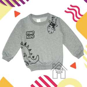 Sweater Anak Dino Crewneck Anak Dino Fleece  Pakaian Anak Keren