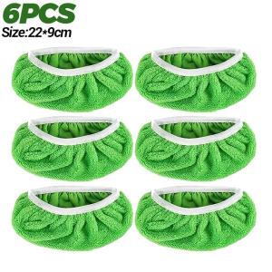 10ชิ้นกวาดชุดทำความสะอาดเปียกและแห้งไมโครไฟเบอร์แบบนำกลับมาใช้ใหม่เฟอร์นิเจอร์สีเขียวแผ่นม๊อบถูพื้นพื้นทดแทนหัวม็อบซักได้เศษผ้า