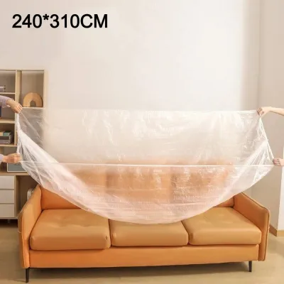 PETIHOME Transparent Disposable Dust Covers Elastic Waterproof Dust-proof Cover All Wrapped Dustproof Film Home Renovation