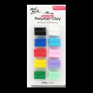 Mont Marte Make n Bake Polymer Clay / Metallic  Clay -10pce x 10g