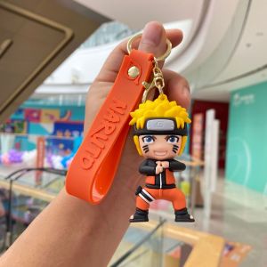 Naruto Keychain Cartoon Cute Anime Figure Keychain Naruto Itachi Doll Backpack Pendant Car Keychain Kids Toy Party Gift