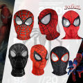 Marvel Spiderman No Way Home Miles Morales Mask Headcover Milk Silk Breathable Mask Spider Man Headcover Amazing Spider Man Costume For Adult Kids. 