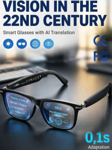😎 MultiFunction Photochromic Glasses With Smart Zoom RealTime Translation Wireless Bluetooth Durable Large Battery Intelligent Zoom Color Changing Sun RealTime AI Translation Glasses