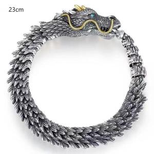 20cm Gelang pria naga Gaya Vintage Gelang Rantai Kepala Naga Gelang Rantai Naga