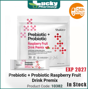 Shaklee Prebiotic + Probiotic Raspberry Fruit Drink Premix 30 Sticks 嘉康利 exp2027