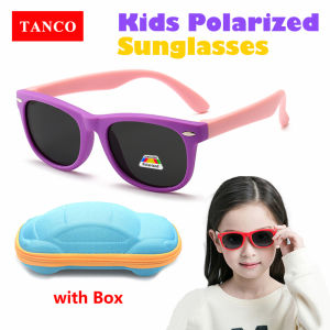 TANCO 1806Q Kính Râm Trẻ Em Phân Cực Có Hộp Đựng Kính Gọng Silicon Mềm Và Đàn Hồi Chống Tia UV Chống Chói