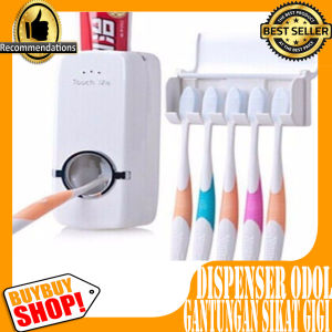 Dispenser Odol Tempat Sikat Gigi Toothpaste Gantungan / Perlengkapan Tidur & Mandi / Peralatan Mandi / Wadah Penyimpanan Kamar Mandi