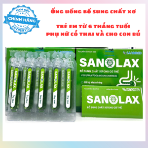 Dung dịch chất xơ Sanolax  nhuận tràng giảm táo bón PN có thai trẻ em từ 6 tháng tuổi H/10 ống