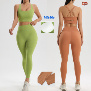 Bộ Tập Gym Yoga Naqi 737 Mút đúc liền áo vải lulu co dãn đàn hôi mềm nhẹ thoải máI