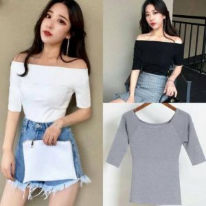 Zoey Atasan Sabrina Crop Top Sabrina 058