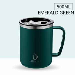 500ml 304 Mug Kopi Tahan Tumpahan Baja Tahan KaratMug Cantik