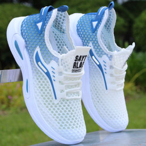 Giày thể thao mùa hè cho nam bằng vải lưới lụa lạnh thoáng khí đế mềm giày chạy cho sinh viên giày lười thoải mái [ Miễn Phí Vận Chuyển ]