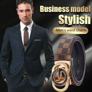 Faux Leather Mens Automatic Buckle Belt