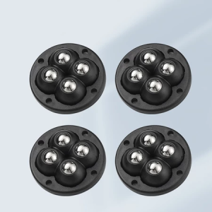 4pcs Self Adhesive Caster Wheels Mini Swivel Wheels with Stainless Steel Ball for Storage Bins