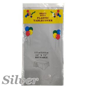Waterproof Plastic Table Cover Disposable Tablecloth Plain Party Supplies Birthday Wedding