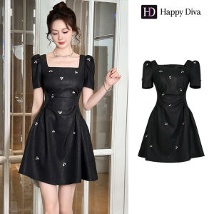Happy Diva ชุดผู้หญิงชุดสีดําชุดมินิเดรส 21666