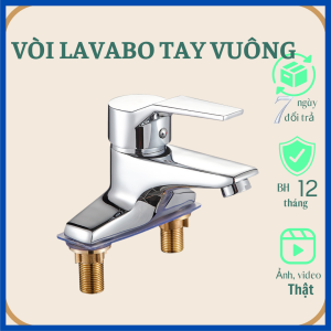Vòi Lavabo nóng lạnh vòi rửa mặt tay vuông vòi chậu rửa mặt giá rẻ