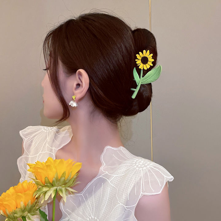 Maidu Jewelry Sunflower Hair Clip for Women Latest Back Of Head Shark ...