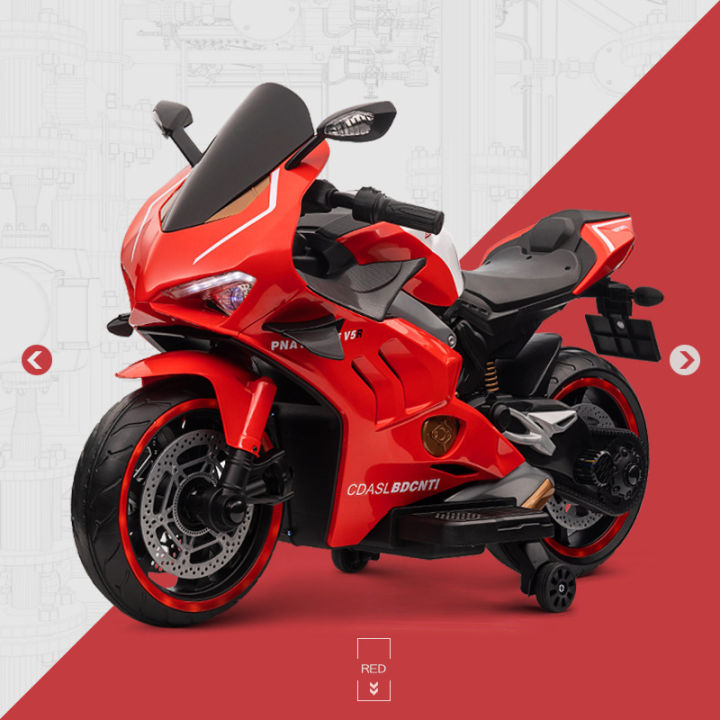 Children's Electric Motorcycle 312 Years Old Big Ducati Double Ride