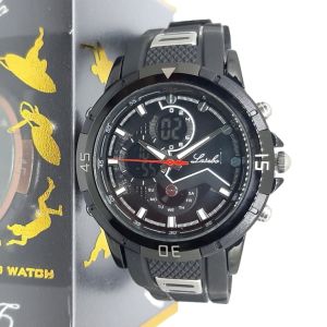 Balikadenshop jual Jam Tangan Sport Pria LASEBO LSB981 Dual Time Rubber Strap Anti Air