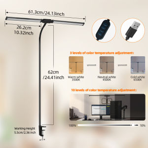 CHENBEN Monitor Light Bar Stepless Dimming RGB Office Computer Screen Hanging Light Bar 3 Switchable Light Modes DC5V USB Eye-Caring Desk Lamp for Study Reading Backlight for Game