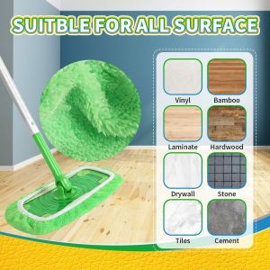🔥Removable and washable microfiber mop head cover. Scratch-free highly absorbent soft fabric that wont damage floors. Easy one-step installation. Machine washable and wont shrink. Dries quickly