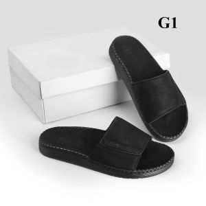 dép quai ngang da sáp nam Fashion kiểu dáng trẻ trυng đế đúc liền khâu chỉ toàn bộ chắc chắn G5