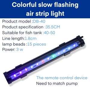 LED Air Bubble Light Aquarium Colorful Lamp Underwater Submersible Fish Tank Light Color Changing