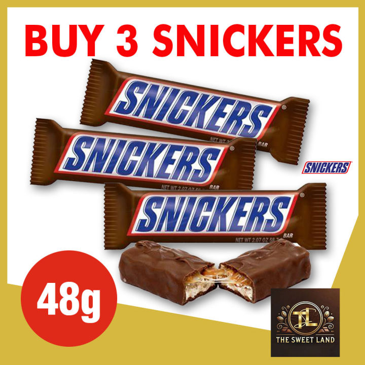 [HEALTHY OPTIONS] Snickers Bar x3 Pack – Buy 3 & Save Now! | Lazada PH
