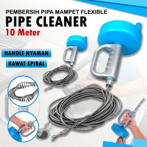 SOPO NGIRO  Pembersih Pipa Kawat Gulung 10 Meter – Pembersih Saluran Air Pipe Cleaner 10 Meter Gulung Flexible Kawat Spiral Pembersih Pipa Mampet