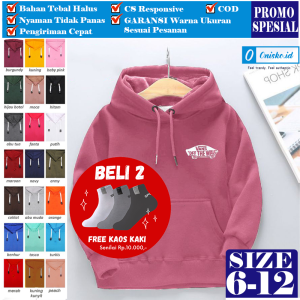 Jaket Hoodie Hodie Anak Kecil Laki Perempuan Cewek Cowok Kembar Couple Pria Wanita Umur 2 3 4 5 6 7 8 9 10 11 12 Tahun Model Keren Kekinian Usia Sekolah Paud TK Sd Bahan Fleece Premium Tebal Hangat Import Impor Kualitas Super