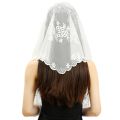 【pretty sunshine】 Women Embroidery Mantilla Catholic Mass Church Veil Lace Traditional Mass. 