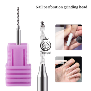 Nail Art Perforation Grinding Head Tungsten Steel Nail Drill Bits DIY Punk Style Nail Charms Manicure Tool Machine Accessories H260729