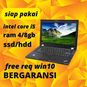 LAPTOP LENOVO CORE i5 RAM 8/4GB SSD/HDD BERGARANSI PROMO MURAH 1 2 3 JUTAAN BERKUALITAS OK BAGUS terbaik termurah bisnis kuliah pelajar olshop DLL l412 l420 l520
