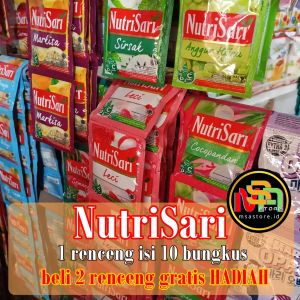 Nutrisari 1 renceng murah isi 10 bungkus Minuman Segar Kekinian / Promo Beli 2 Renceng Gratis Hadiah