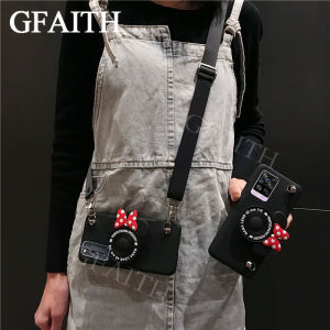 GFAITH For VIVO V20 Pro V20 V20SE V19 Neo V17 V19 Case Cute 3D Cartoon Camera Bracket With Crossbody Lanyard Strap