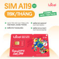 Sim Local Mobifone Data tốc độ cao tăng lên 7GB/ngày, 210GB/tháng - Free gọi thoại, Free tháng đầu GÓI A119 - BẢO HÀNH 1 ĐỔI 1 từ MƯỜNG THANH ROYAL - FREESHIP - CHƯA KÍCH HOẠT. 