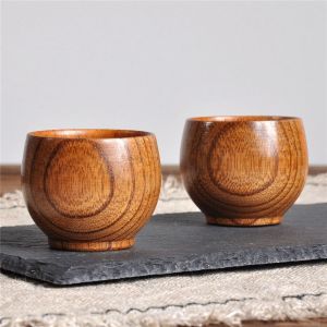 ZYJC MALL Anti-corrosion Classical Water Mug Bar Drinkware Handmade Japanese-style Wooden Cup Drinking Cup Tea Cup Coffee Cup