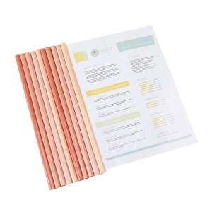 10Pcs Report Cover with Sliding Bar 60 Sheet Capacity Plastic Binder Paper Protector Report Folders with Clear Cover
